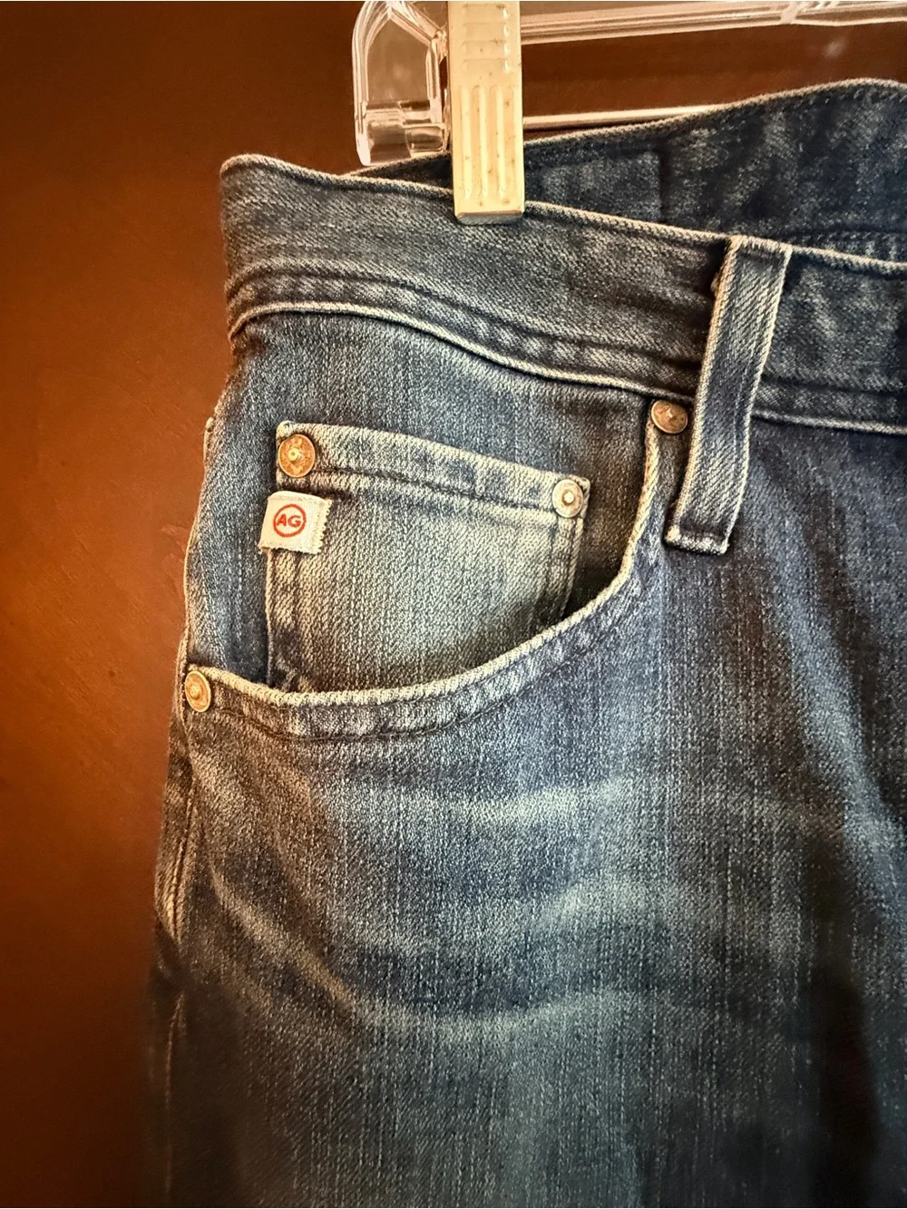 Ag Adriano Goldschmied GUC  Tellis modern slim Dark Blue Washed  Jeans Sz 33x33